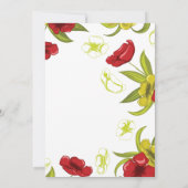 Rouge + citron vert faire-part de mariage fleurs d (Dos)