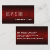 Rouge clair Cartes de visite professionnels modern (Devant / Derrière)