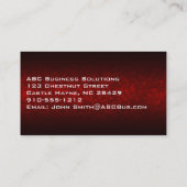 Rouge clair Cartes de visite professionnels modern (Dos)