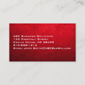 Rouge clair Cartes de visite professionnels modern (Dos)