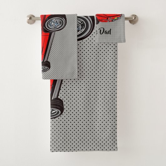 Rouge Classic Corvette Design Ensemble de serviett (En situation)