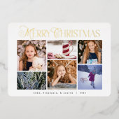 Rouge classique Plaid Happy Holiday Foil Carte pho (Recto)