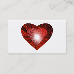 Rouge Coeur "coeur" carte de visite blanc