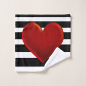 Rouge Coeur Noir Blancs (Gant de toilette)