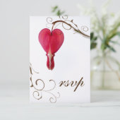 Rouge Coeurs saignants Fleurs Mariage RSVP (Debout devant)