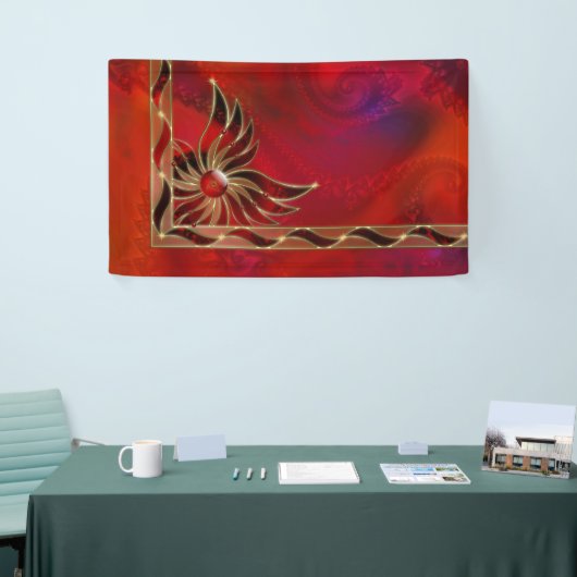 Rouge comme bannière de flamme (Salon professionnel)