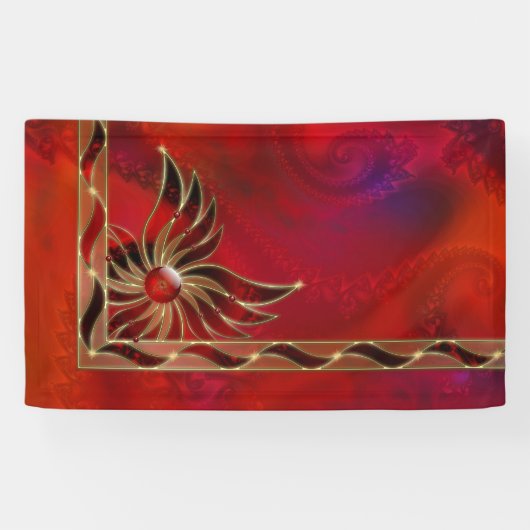 Rouge comme bannière de flamme (Horizontal)