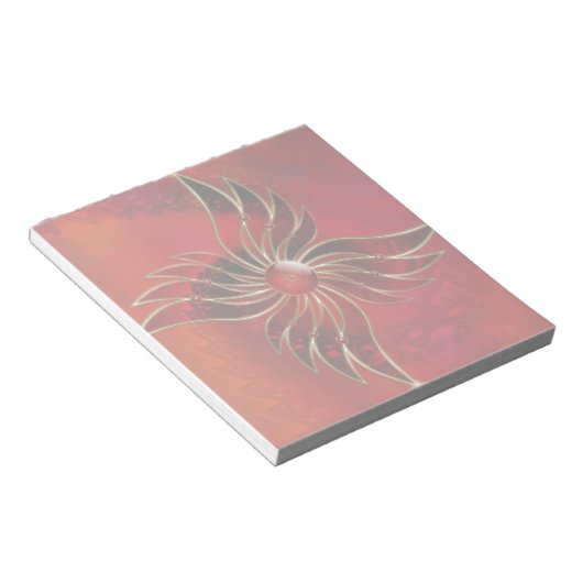 Rouge comme bloc-notes flamme (Incliné)