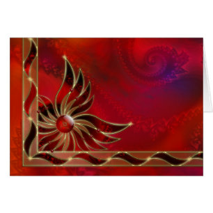 Rouge comme carte flamme