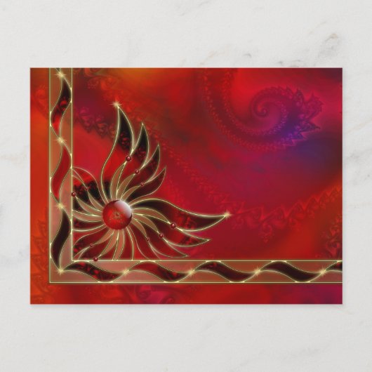 Rouge comme carte postale flamme (Devant)