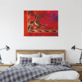 Rouge comme toile de flamme Imprimer (Insitu(Chambre))