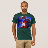 Rouge contre le T-shirts bleu (Devant entier)