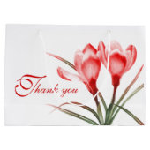 Rouge crocus aquarelle art merci sac cadeau (Dos)
