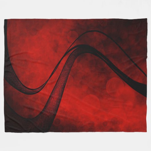 Rouge Crosshatched Wave - Fleece Blanket (Voorkant (Horizontaal))
