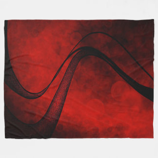 Rouge Crosshatched Wave - Fleece Blanket Deken