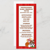 Rouge d'All Star de 25 cartes de menu (Devant / Derrière)