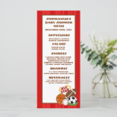 Rouge d'All Star de 25 cartes de menu (Debout devant)