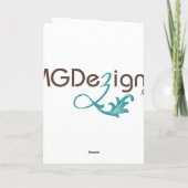 rouge damask Business Merci Cartes (Dos)