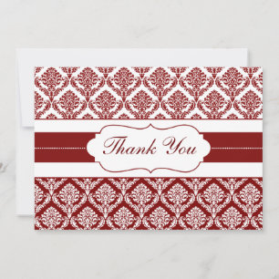 rouge damask ThankYou Cartes