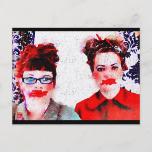 Rouge dans la carte postale face