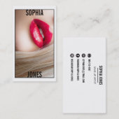 ★ rouge de carte de visite de photo de lèvres de (Devant / Derrière)