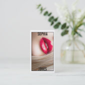 ★ rouge de carte de visite de photo de lèvres de (Debout devant)