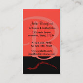 Rouge de carte de visite professionnelle de visite (Dos)