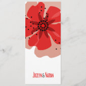 Rouge de menu de dîner de pavots de poivre (Dos)