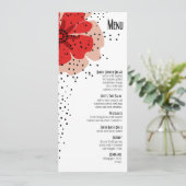 Rouge de menu de dîner de pavots de poivre (Debout devant)