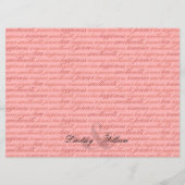 Rouge de menu de dîner de sentiments profonds (Dos)