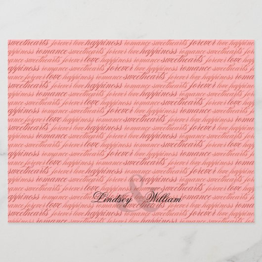 Rouge de menu de dîner de sentiments profonds (Dos)