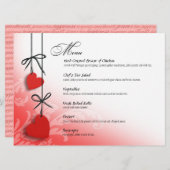 Rouge de menu de dîner de sentiments profonds (Devant / Derrière)