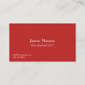 Rouge de Mlle Amérique et cartes de visite de (Dos)