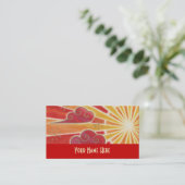 Rouge de modèle de carte de visite de coucher du (Debout devant)