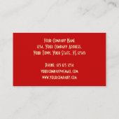 Rouge de modèle de carte de visite de coucher du (Dos)