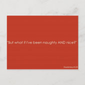 Rouge de Naughty&Nice de carte postale de Noël de (Devant)