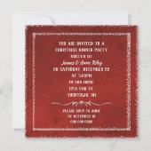 Rouge de Noël avec invitation frontalier parties s (Devant)