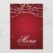 Rouge de scintillement de ficelle de menu élégant (Dos)