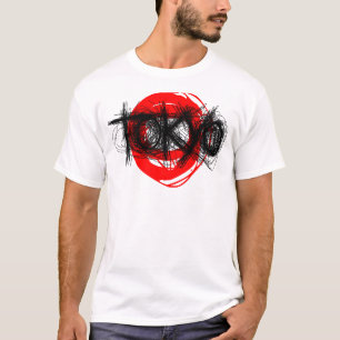 Rouge de T-shirt d'éraflure de Tokyo