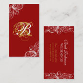 Rouge de wedding planner de carte de visite (Devant / Derrière)