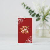 Rouge de wedding planner de carte de visite (Debout devant)