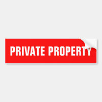 Rouge des autocollants | de propriété privée