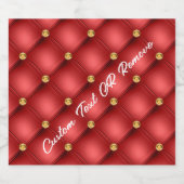 Rouge Diamant doré Tufted Étiquette bouteille de t (Étiquettes simples)