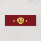 Rouge d'or d'insertion de dernière année de carte (Dos)