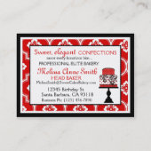 Rouge doux de carte de visite de gâteau (Dos)