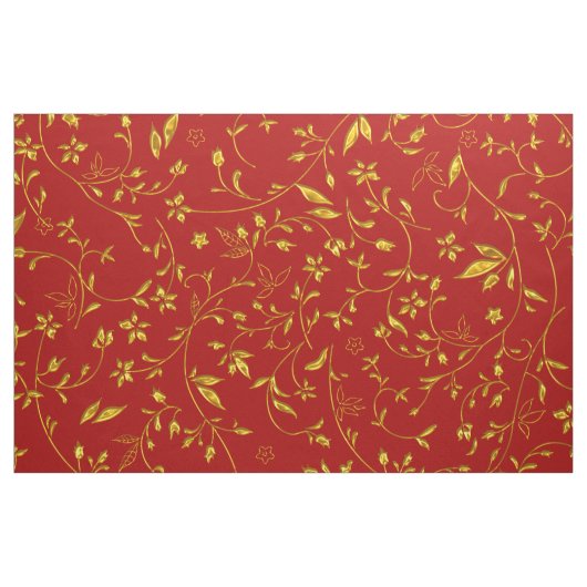 Rouge élégant de tissu de damassé (Fat Quarter)