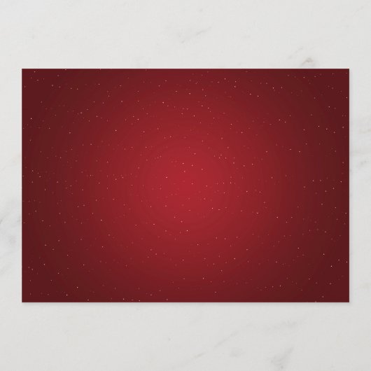 Rouge élégant d'or de menu de mariage de Noël (Dos)