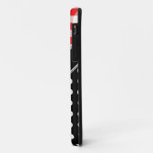 Rouge En vichy Noir Polka Dot iPhone 5 Coque (Dos/Gauche)