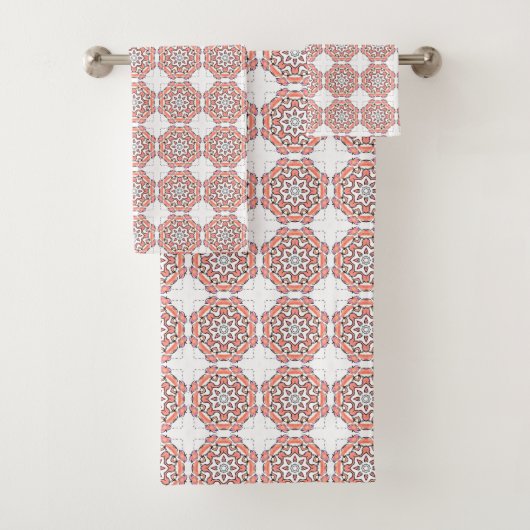 Rouge et blanc à motif géométrique  (En situation)