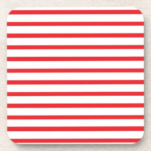 Rouge et blanc barre des dessous de verre